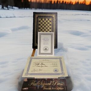 John Glenn: A Memoir – Easton Press Leather Signed Edition w/ COA – Collectible